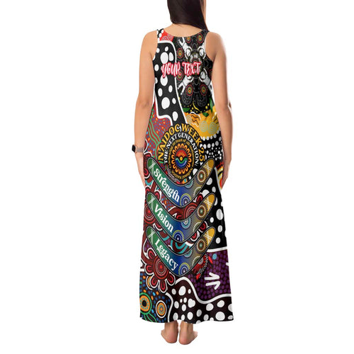 Personalised Bombers AFL Celebrating 50 Years of Naidoc Tank Maxi Dress NAIDOC Week 2025 Aboriginal