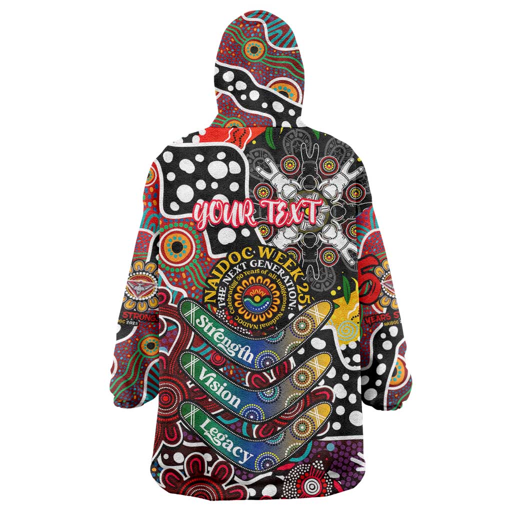 Personalised Bombers AFL Celebrating 50 Years of Naidoc Wearable Blanket Hoodie NAIDOC Week 2025 Aboriginal