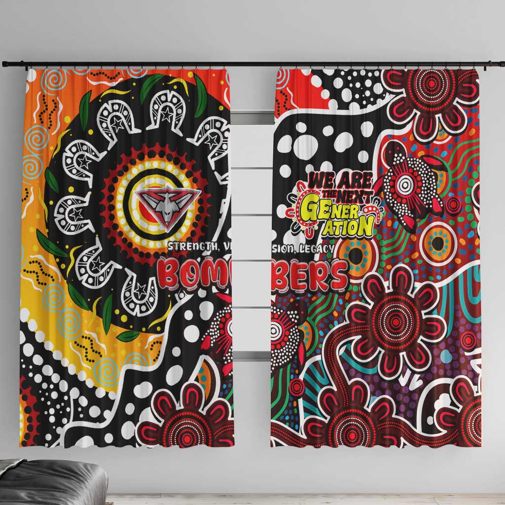 Bombers AFL Celebrating 50 Years of Naidoc Window Curtain NAIDOC Week 2025 Aboriginal