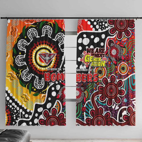 Bombers AFL Celebrating 50 Years of Naidoc Window Curtain NAIDOC Week 2025 Aboriginal