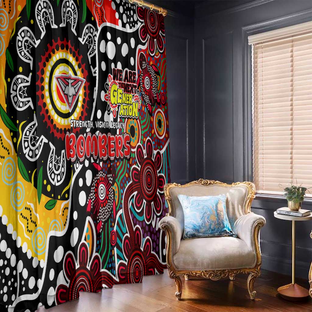 Bombers AFL Celebrating 50 Years of Naidoc Window Curtain NAIDOC Week 2025 Aboriginal