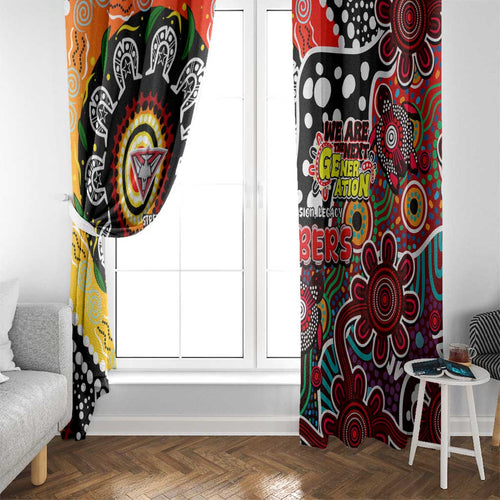 Bombers AFL Celebrating 50 Years of Naidoc Window Curtain NAIDOC Week 2025 Aboriginal