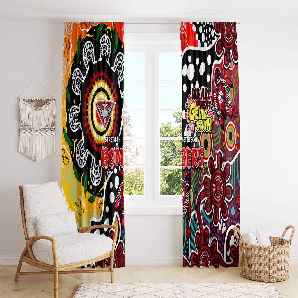 Bombers AFL Celebrating 50 Years of Naidoc Window Curtain NAIDOC Week 2025 Aboriginal