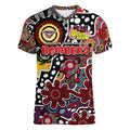 Personalised Bombers AFL Celebrating 50 Years of Naidoc Women V-Neck T-Shirt NAIDOC Week 2025 Aboriginal