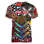 Personalised Bombers AFL Celebrating 50 Years of Naidoc Women V-Neck T-Shirt NAIDOC Week 2025 Aboriginal