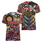 Personalised Bombers AFL Celebrating 50 Years of Naidoc Women V-Neck T-Shirt NAIDOC Week 2025 Aboriginal