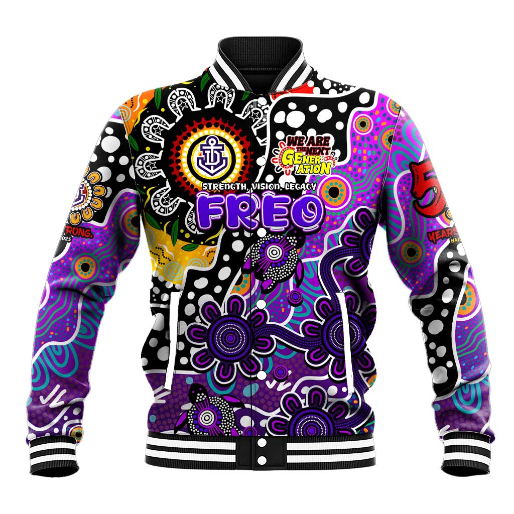 Personalised Freo AFL Celebrating 50 Years of Naidoc Baseball Jacket NAIDOC Week 2025 Aboriginal