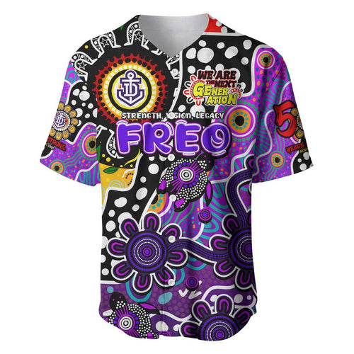 Personalised Freo AFL Celebrating 50 Years of Naidoc Baseball Jersey NAIDOC Week 2025 Aboriginal