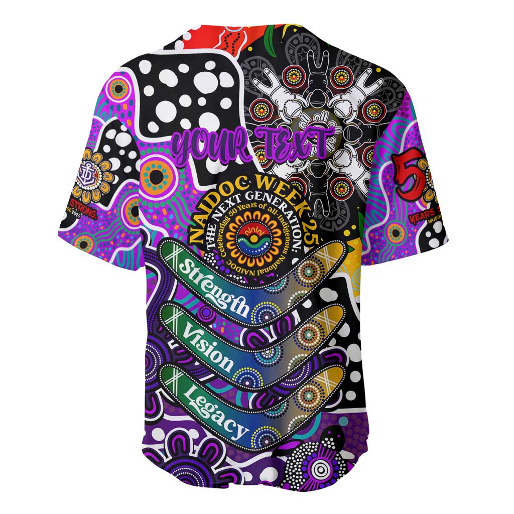 Personalised Freo AFL Celebrating 50 Years of Naidoc Baseball Jersey NAIDOC Week 2025 Aboriginal