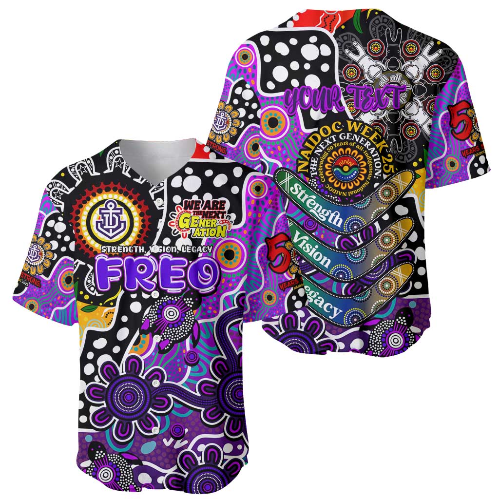 Personalised Freo AFL Celebrating 50 Years of Naidoc Baseball Jersey NAIDOC Week 2025 Aboriginal