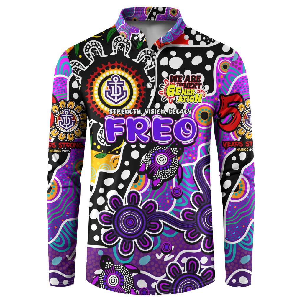 Personalised Freo AFL Celebrating 50 Years of Naidoc Button Sweatshirt NAIDOC Week 2025 Aboriginal