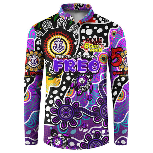 Personalised Freo AFL Celebrating 50 Years of Naidoc Button Sweatshirt NAIDOC Week 2025 Aboriginal