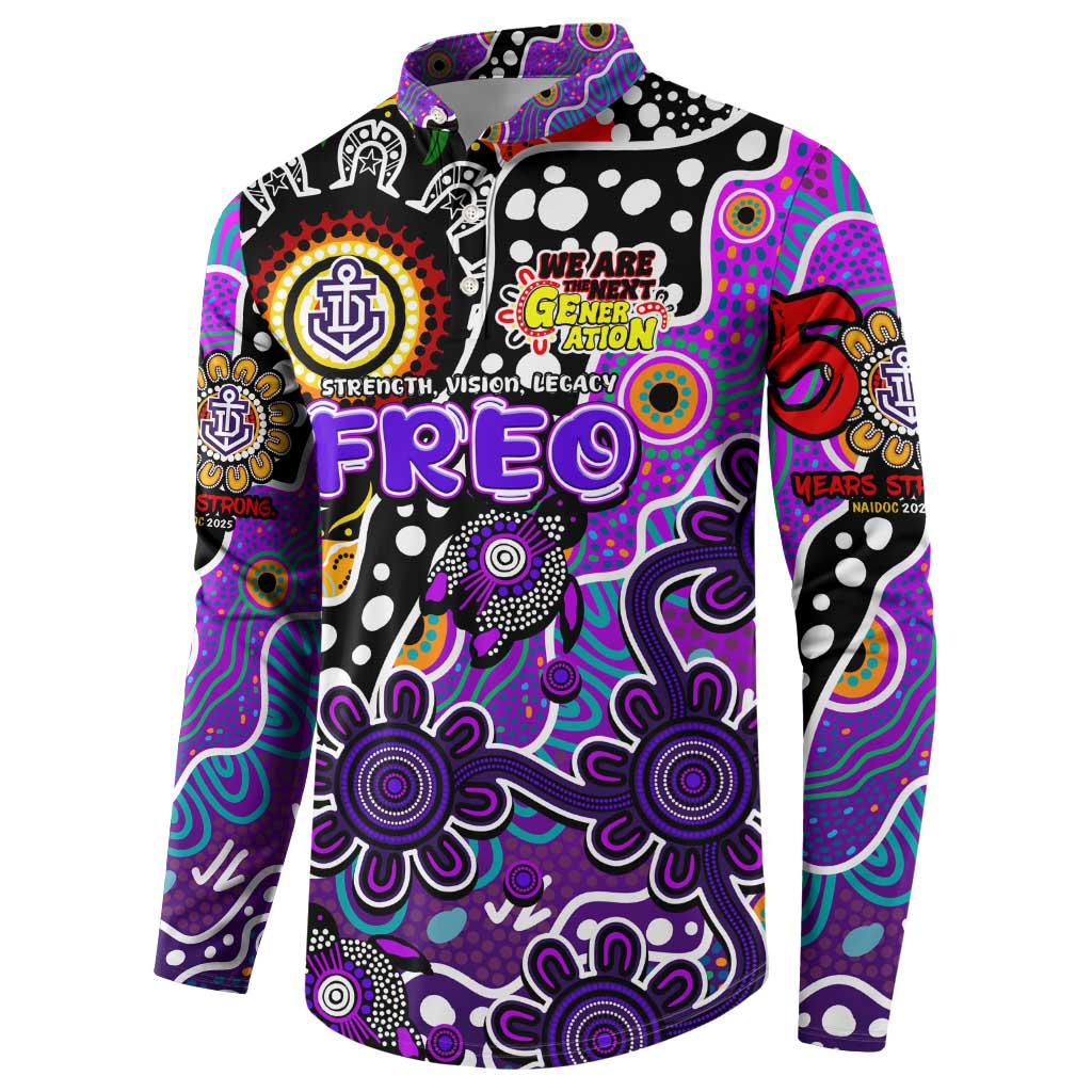 Personalised Freo AFL Celebrating 50 Years of Naidoc Button Sweatshirt NAIDOC Week 2025 Aboriginal