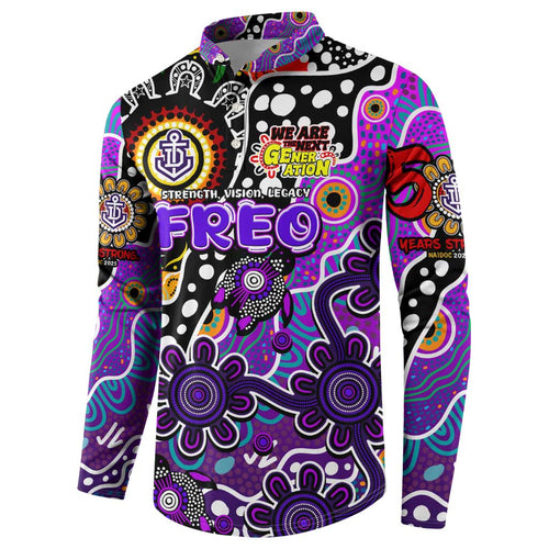 Personalised Freo AFL Celebrating 50 Years of Naidoc Button Sweatshirt NAIDOC Week 2025 Aboriginal