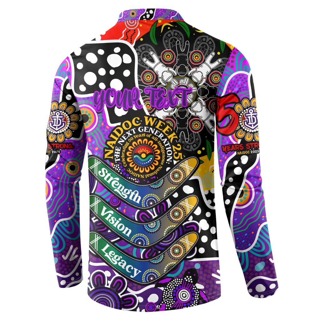 Personalised Freo AFL Celebrating 50 Years of Naidoc Button Sweatshirt NAIDOC Week 2025 Aboriginal