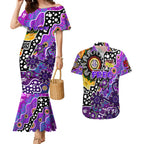 Personalised Freo AFL Celebrating 50 Years of Naidoc Couples Matching Mermaid Dress and Hawaiian Shirt NAIDOC Week 2025 Aboriginal