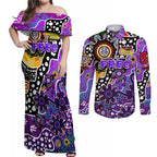 Personalised Freo AFL Celebrating 50 Years of Naidoc Couples Matching Off Shoulder Maxi Dress and Long Sleeve Button Shirt NAIDOC Week 2025 Aboriginal