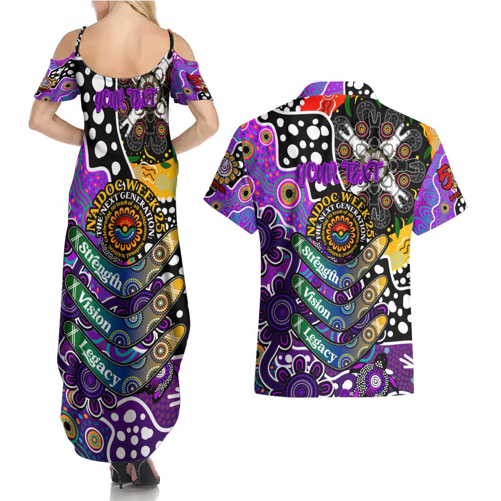 Personalised Freo AFL Celebrating 50 Years of Naidoc Couples Matching Summer Maxi Dress and Hawaiian Shirt NAIDOC Week 2025 Aboriginal