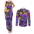 Personalised Freo AFL Celebrating 50 Years of Naidoc Couples Matching Tank Maxi Dress and Long Sleeve Button Shirt NAIDOC Week 2025 Aboriginal