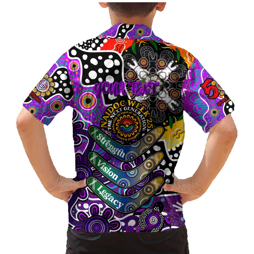 Personalised Freo AFL Celebrating 50 Years of Naidoc Family Matching Mermaid Dress and Hawaiian Shirt NAIDOC Week 2025 Aboriginal
