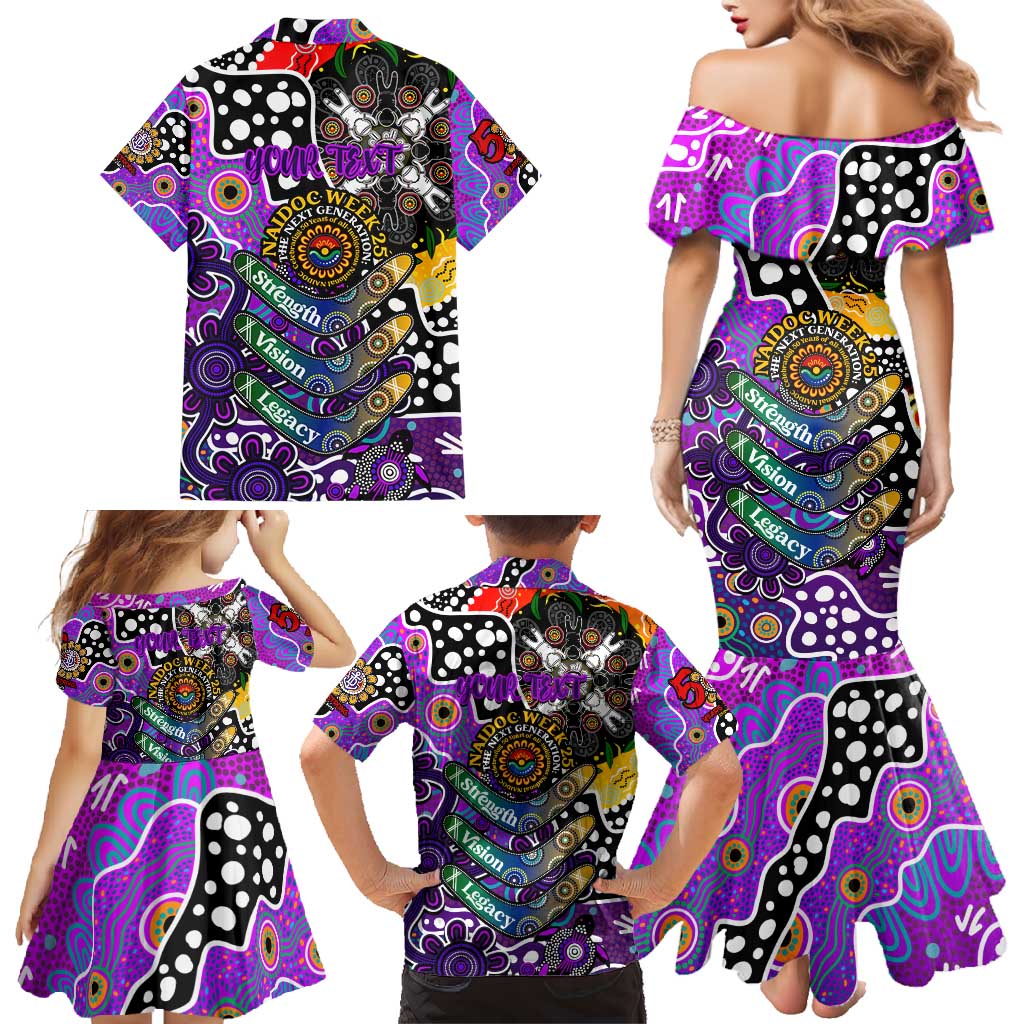Personalised Freo AFL Celebrating 50 Years of Naidoc Family Matching Mermaid Dress and Hawaiian Shirt NAIDOC Week 2025 Aboriginal