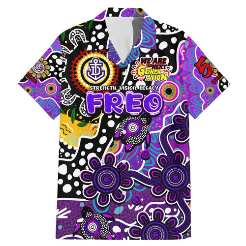 Personalised Freo AFL Celebrating 50 Years of Naidoc Family Matching Mermaid Dress and Hawaiian Shirt NAIDOC Week 2025 Aboriginal