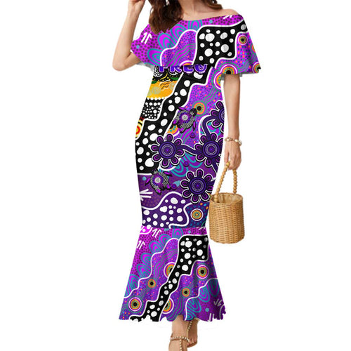 Personalised Freo AFL Celebrating 50 Years of Naidoc Family Matching Mermaid Dress and Hawaiian Shirt NAIDOC Week 2025 Aboriginal