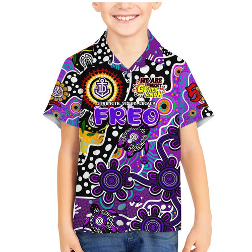 Personalised Freo AFL Celebrating 50 Years of Naidoc Family Matching Mermaid Dress and Hawaiian Shirt NAIDOC Week 2025 Aboriginal