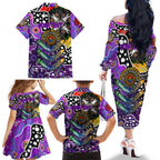 Personalised Freo AFL Celebrating 50 Years of Naidoc Family Matching Off The Shoulder Long Sleeve Dress and Hawaiian Shirt NAIDOC Week 2025 Aboriginal