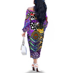 Personalised Freo AFL Celebrating 50 Years of Naidoc Family Matching Off The Shoulder Long Sleeve Dress and Hawaiian Shirt NAIDOC Week 2025 Aboriginal