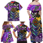 Personalised Freo AFL Celebrating 50 Years of Naidoc Family Matching Off Shoulder Maxi Dress and Hawaiian Shirt NAIDOC Week 2025 Aboriginal
