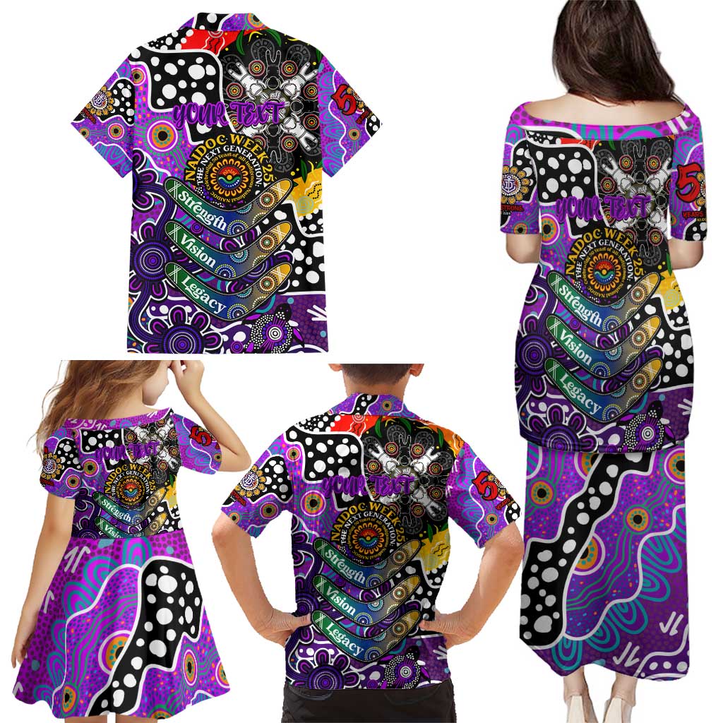 Personalised Freo AFL Celebrating 50 Years of Naidoc Family Matching Puletasi and Hawaiian Shirt NAIDOC Week 2025 Aboriginal
