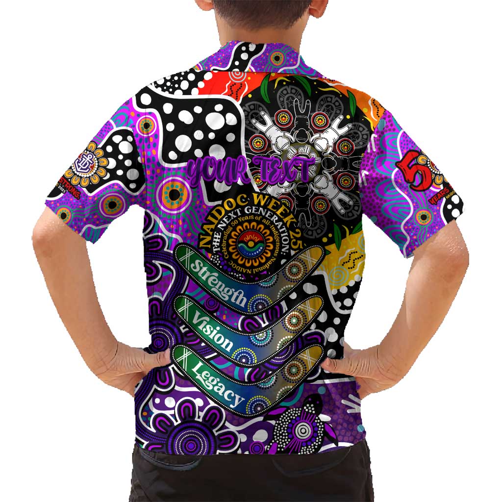 Personalised Freo AFL Celebrating 50 Years of Naidoc Family Matching Summer Maxi Dress and Hawaiian Shirt NAIDOC Week 2025 Aboriginal