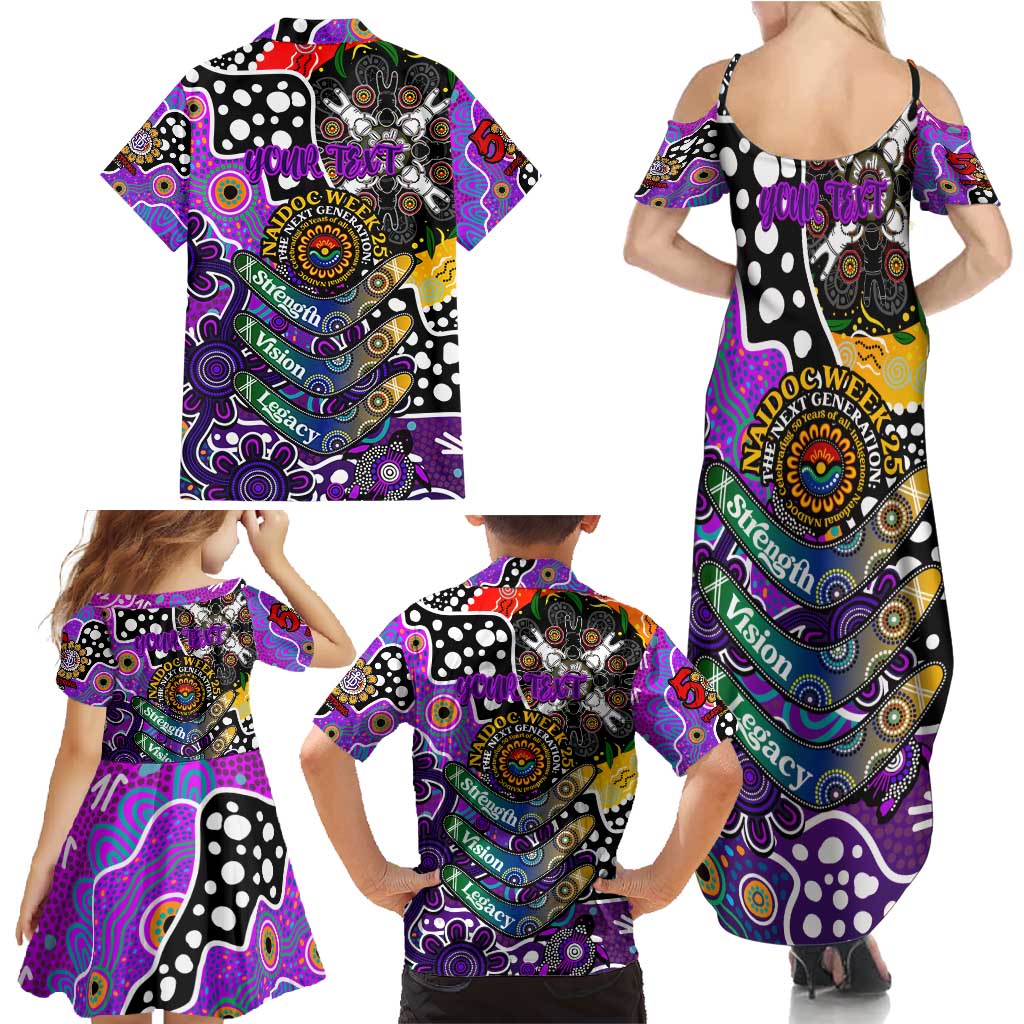 Personalised Freo AFL Celebrating 50 Years of Naidoc Family Matching Summer Maxi Dress and Hawaiian Shirt NAIDOC Week 2025 Aboriginal