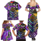 Personalised Freo AFL Celebrating 50 Years of Naidoc Family Matching Summer Maxi Dress and Hawaiian Shirt NAIDOC Week 2025 Aboriginal
