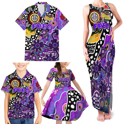 Personalised Freo AFL Celebrating 50 Years of Naidoc Family Matching Tank Maxi Dress and Hawaiian Shirt NAIDOC Week 2025 Aboriginal