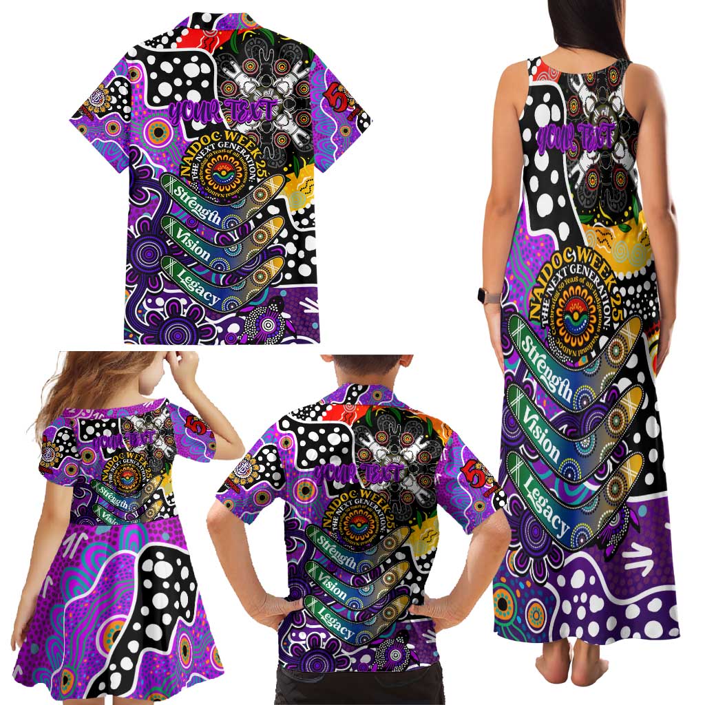 Personalised Freo AFL Celebrating 50 Years of Naidoc Family Matching Tank Maxi Dress and Hawaiian Shirt NAIDOC Week 2025 Aboriginal