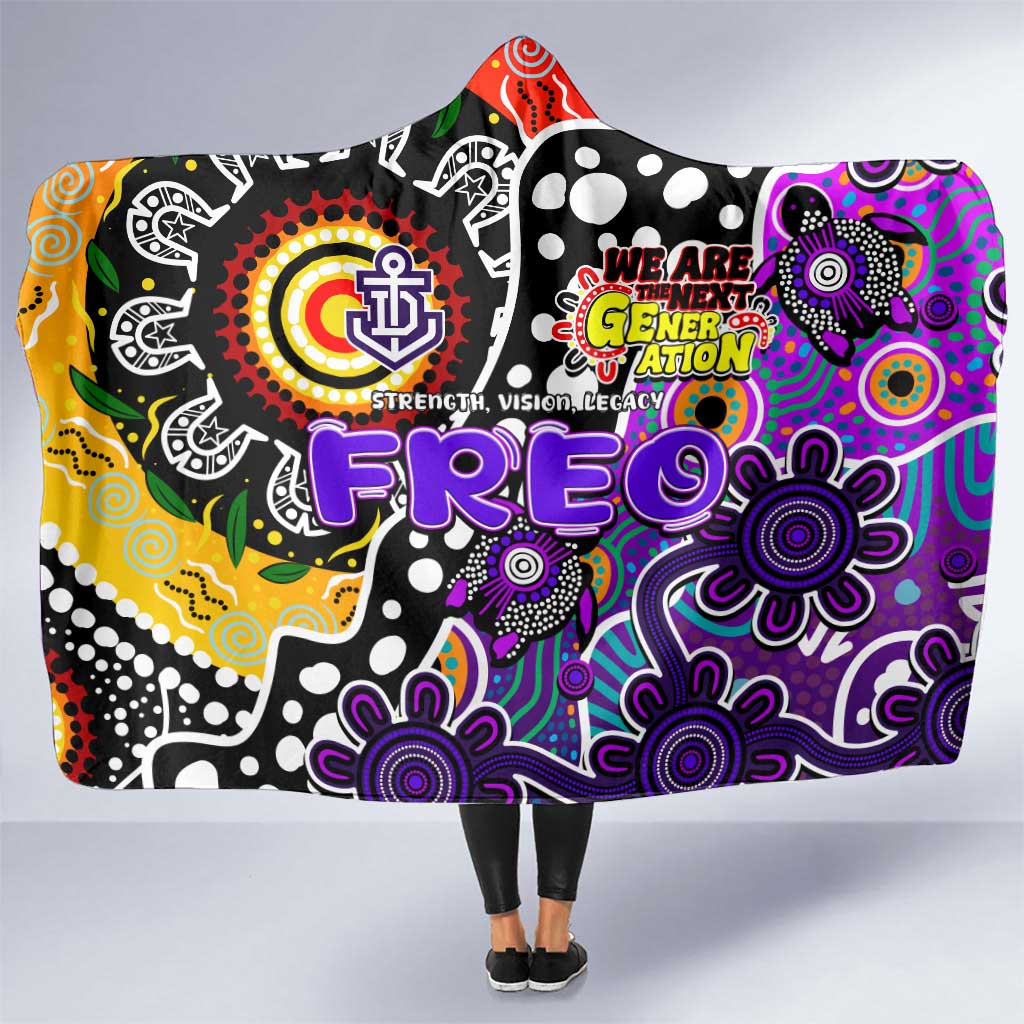 Freo AFL Celebrating 50 Years of Naidoc Hooded Blanket NAIDOC Week 2025 Aboriginal