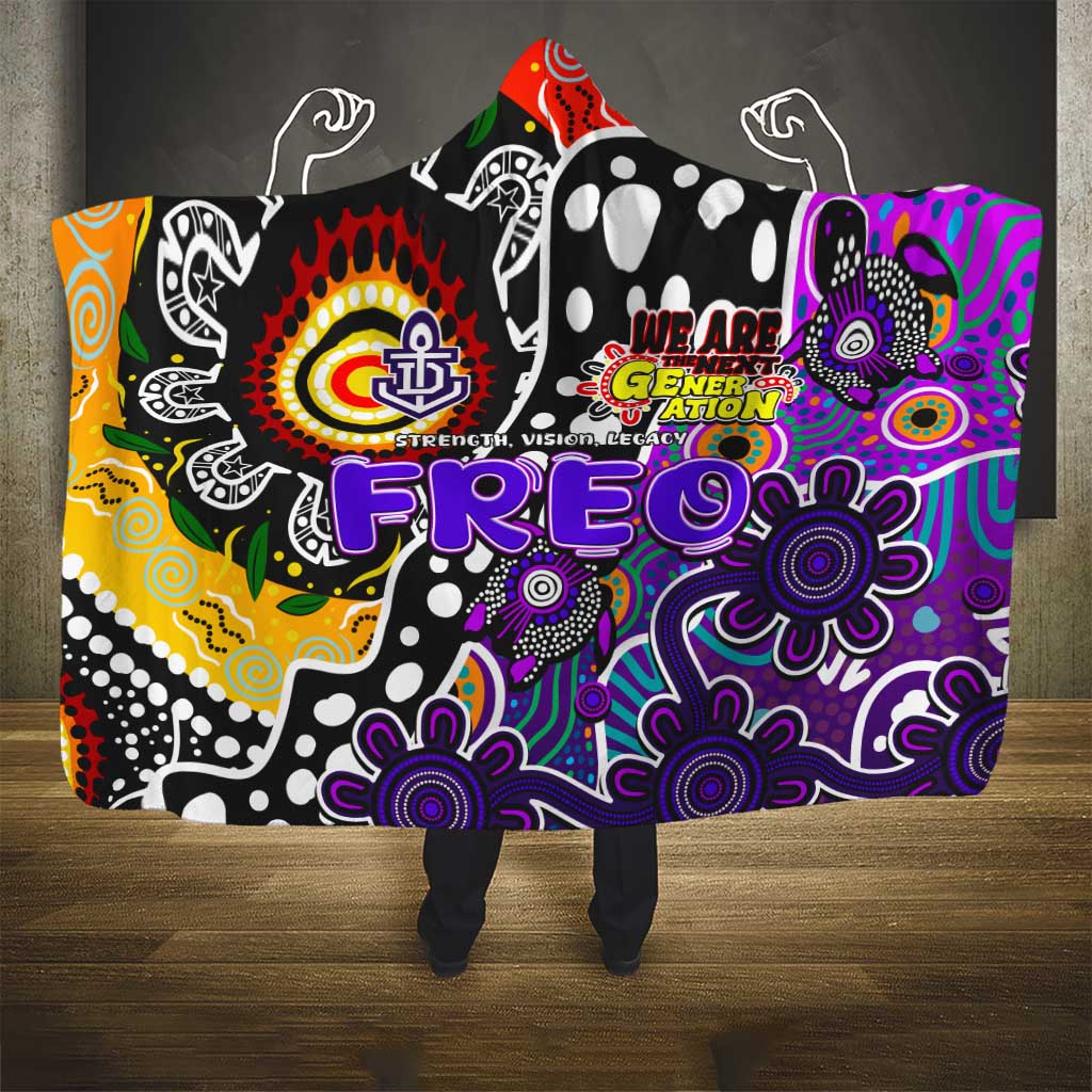 Freo AFL Celebrating 50 Years of Naidoc Hooded Blanket NAIDOC Week 2025 Aboriginal