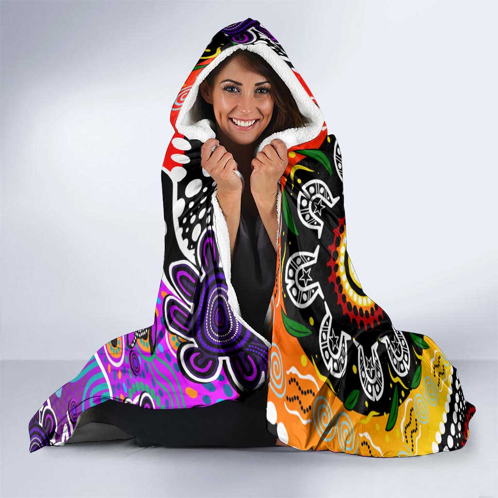 Freo AFL Celebrating 50 Years of Naidoc Hooded Blanket NAIDOC Week 2025 Aboriginal