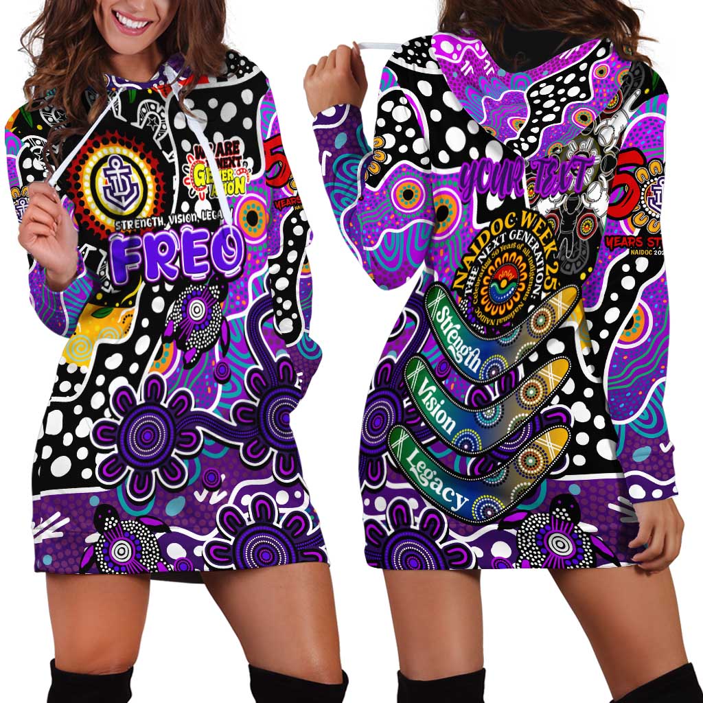 Personalised Freo AFL Celebrating 50 Years of Naidoc Hoodie Dress NAIDOC Week 2025 Aboriginal