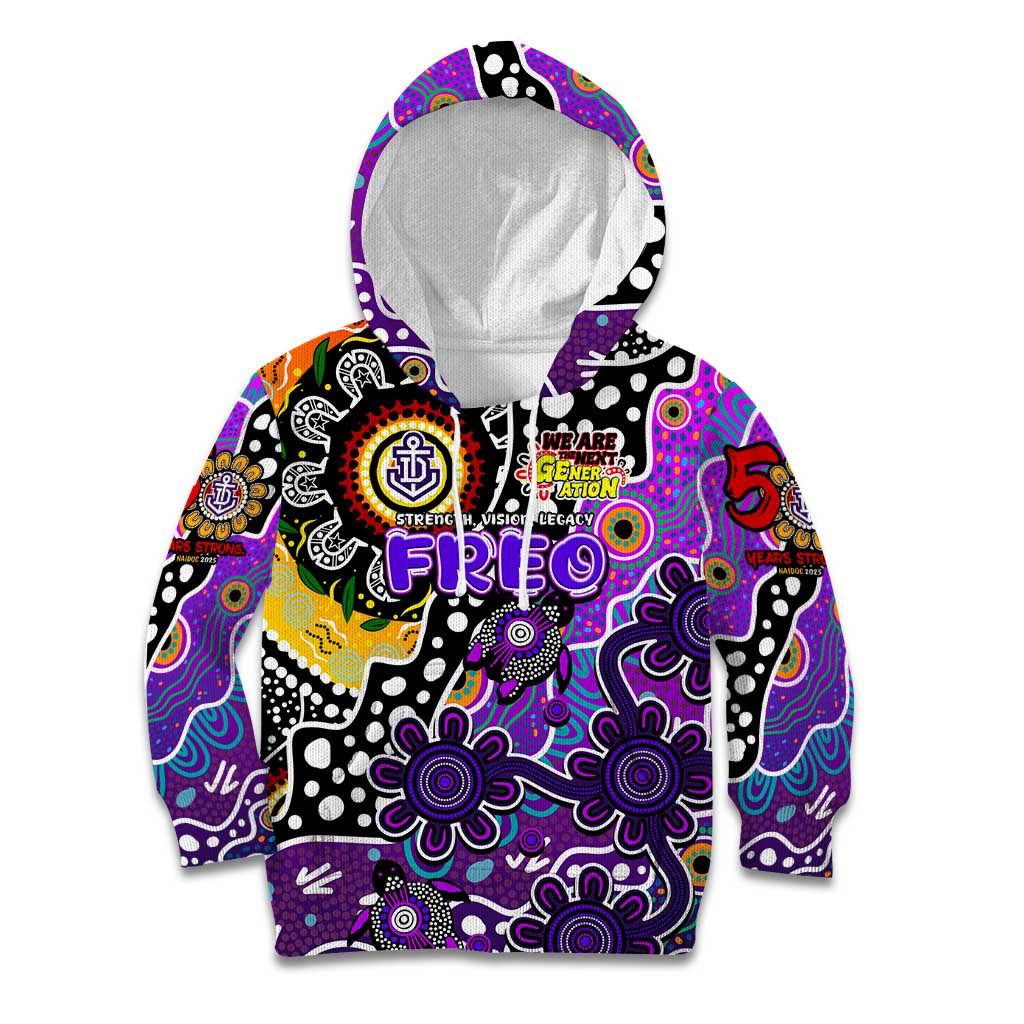 Personalised Freo AFL Celebrating 50 Years of Naidoc Kid Hoodie NAIDOC Week 2025 Aboriginal