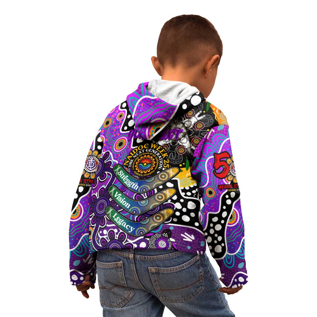 Personalised Freo AFL Celebrating 50 Years of Naidoc Kid Hoodie NAIDOC Week 2025 Aboriginal