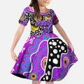 Personalised Freo AFL Celebrating 50 Years of Naidoc Kid Short Sleeve Dress NAIDOC Week 2025 Aboriginal