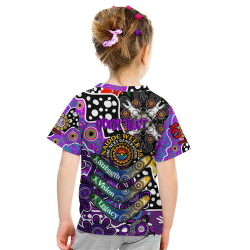 Personalised Freo AFL Celebrating 50 Years of Naidoc Kid T Shirt NAIDOC Week 2025 Aboriginal