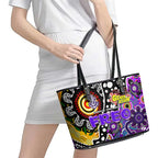 Freo AFL Celebrating 50 Years of Naidoc Leather Tote Bag NAIDOC Week 2025 Aboriginal