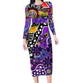 Personalised Freo AFL Celebrating 50 Years of Naidoc Long Sleeve Bodycon Dress NAIDOC Week 2025 Aboriginal