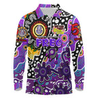 Personalised Freo AFL Celebrating 50 Years of Naidoc Long Sleeve Polo Shirt NAIDOC Week 2025 Aboriginal