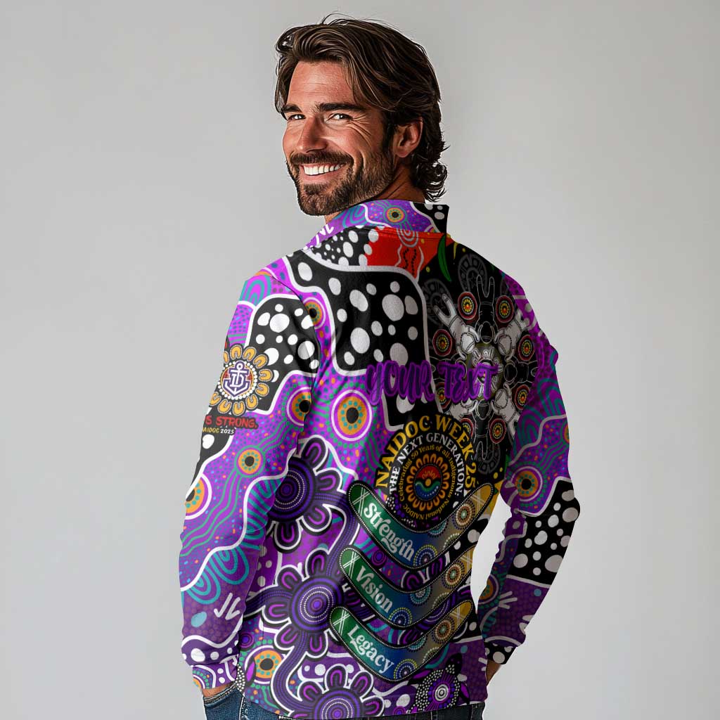 Personalised Freo AFL Celebrating 50 Years of Naidoc Long Sleeve Polo Shirt NAIDOC Week 2025 Aboriginal
