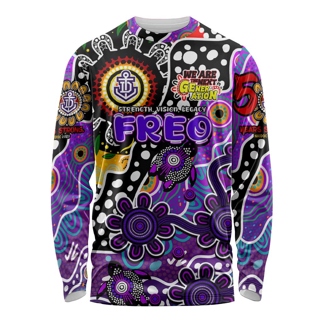 Personalised Freo AFL Celebrating 50 Years of Naidoc Long Sleeve Shirt NAIDOC Week 2025 Aboriginal